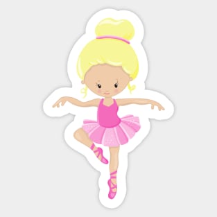 Ballerina, Ballet Girl, Ballet Dance, Blonde Hair Sticker